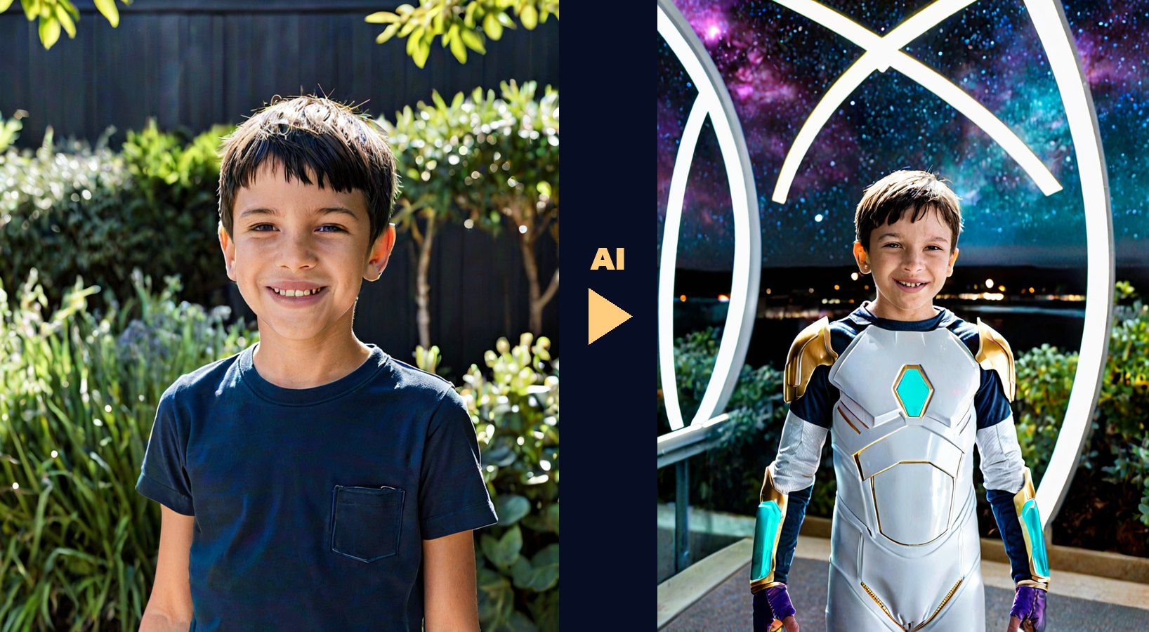 Everyday photo to hero portrait